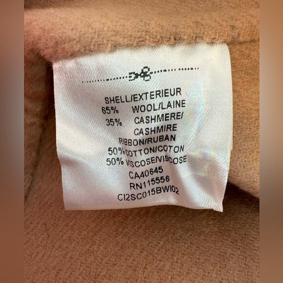 Ports 1961 Wool Cashmere Blend Tie Waist Trench Coat Grey Size 6 - Picture 8 of 14